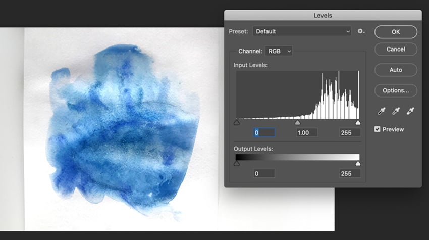 Correct levels in Adobe Photoshop