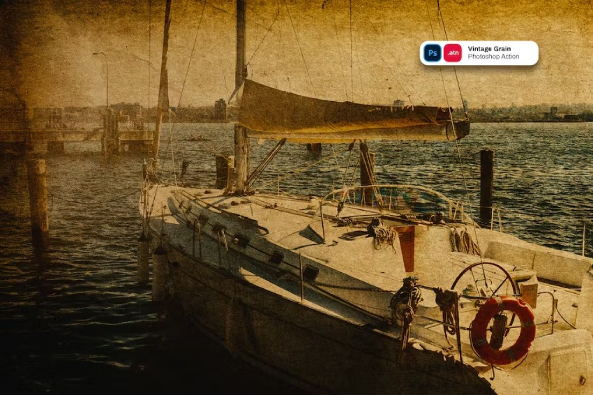 Vintage Grain Photoshop Action