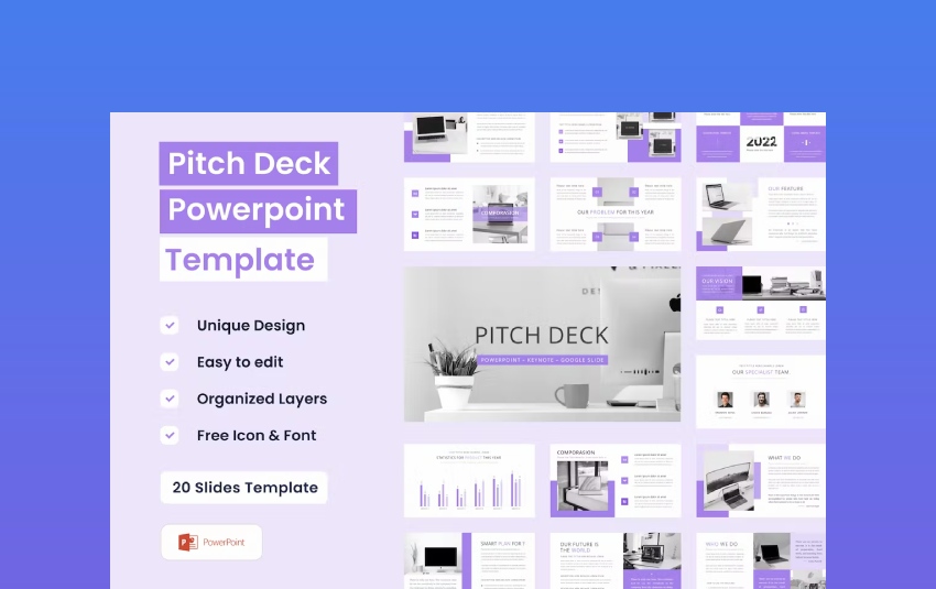 free pitch deck template for PowerPoint