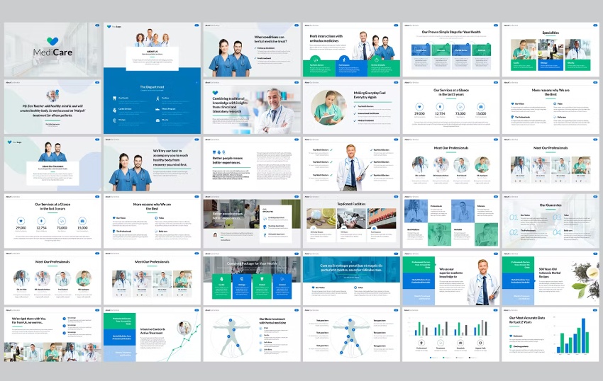 1. MediCare - Modern Medical PowerPoint Template