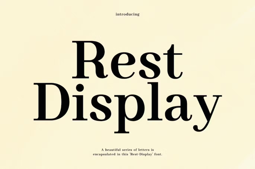 Rest-Display Modern Serif Font Typeface