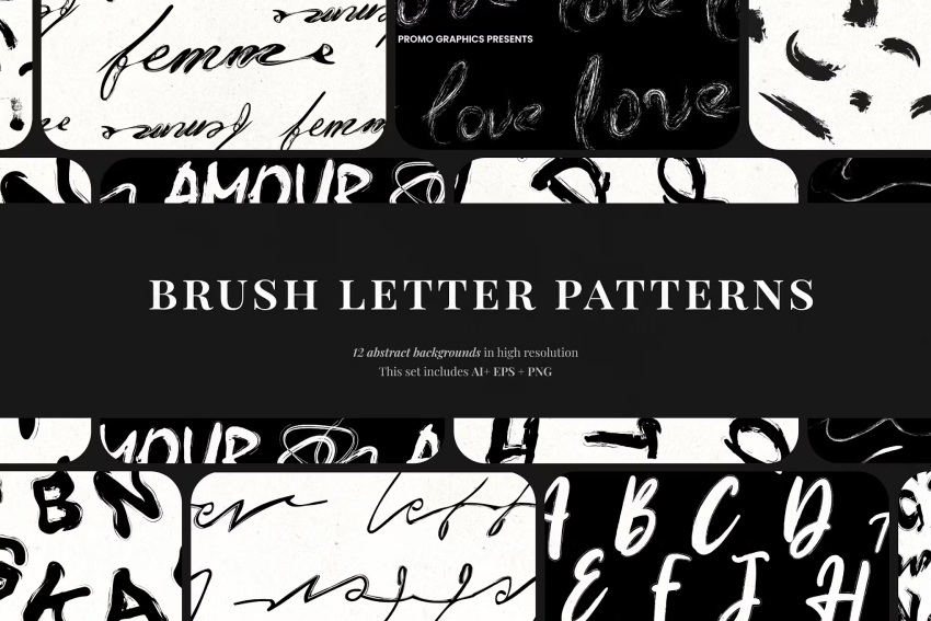 Brush Letter Patterns