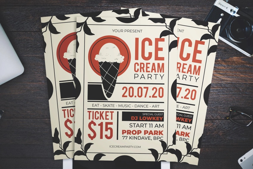 Ice Cream Party Flyer