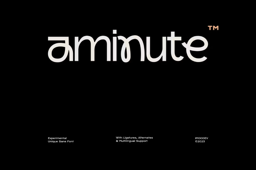 Aminute - Experimental Unique Sans Font