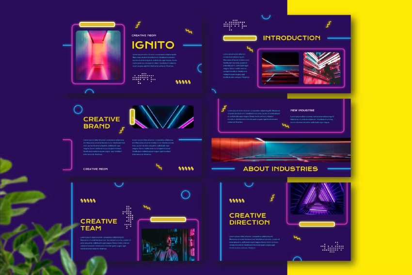 neon background for powerpoint