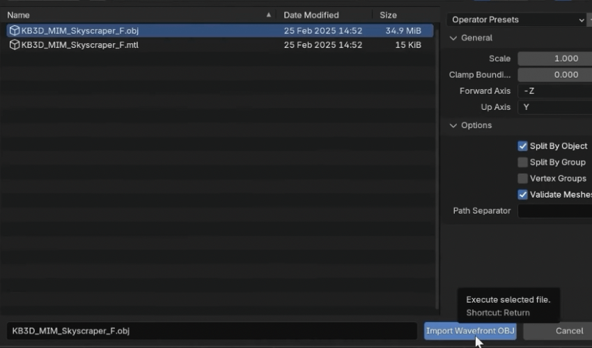 importing kitbash assets