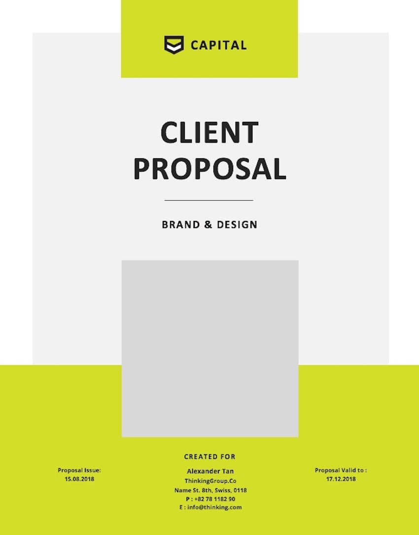 Consulting Proposal Template - Cover Page
