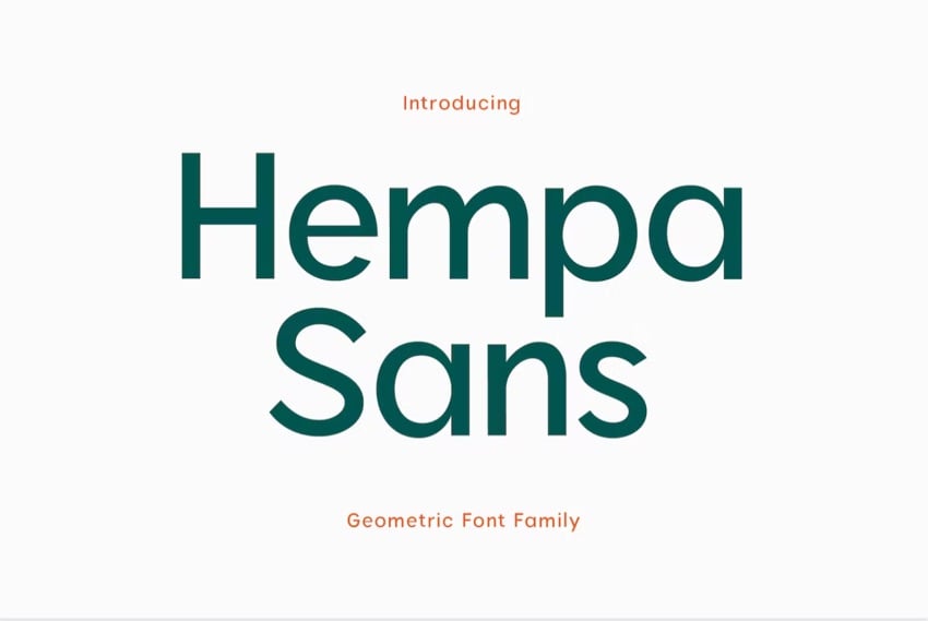 Hempa sans geometric font is a mix between modern and geometric.