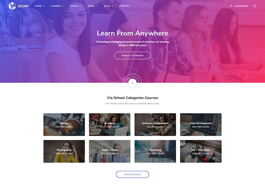 Edumy - Premium Moodle LMS Theme