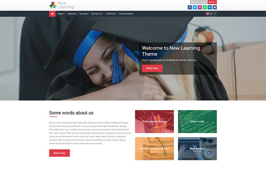 New Learning  Premium Moodle Theme