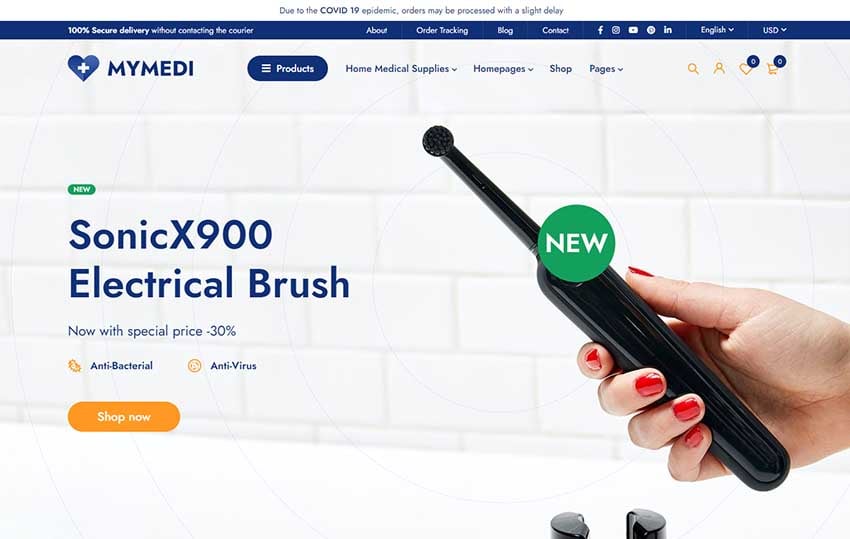 MyMedi - Plantilla médica responsive para WooCommerce y WordPress
