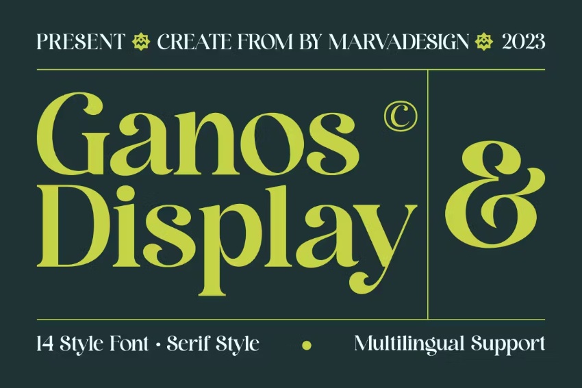 ganos display font