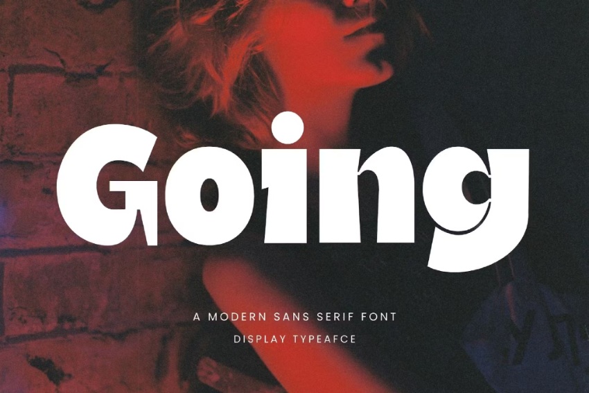 Going is a rounded 2024 cute font.