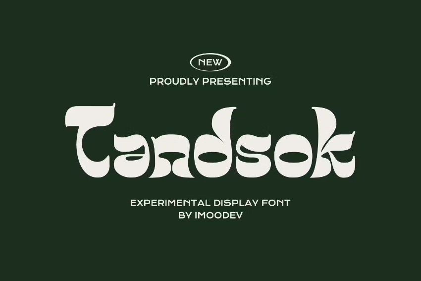 Tandsok is an experimental 2024 cute font.