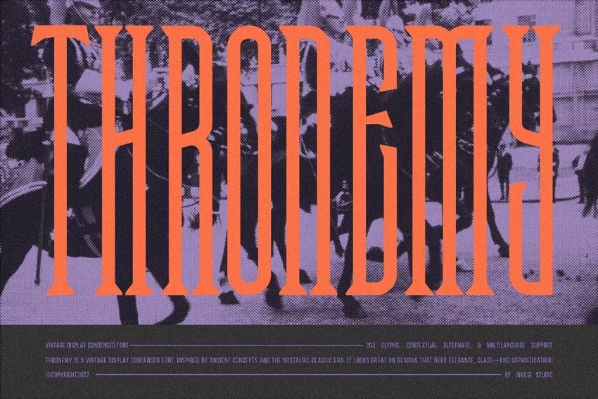 thronemy condensed font