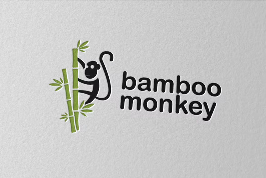  Bamboo Monkey Logo (AI, EPS, PDF, PSD)