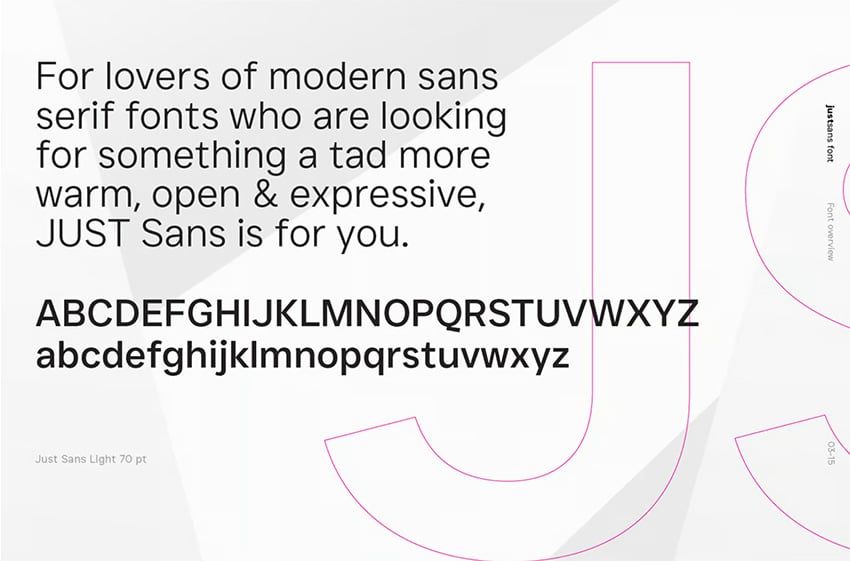 JUST Sans Clean Geometric Typeface