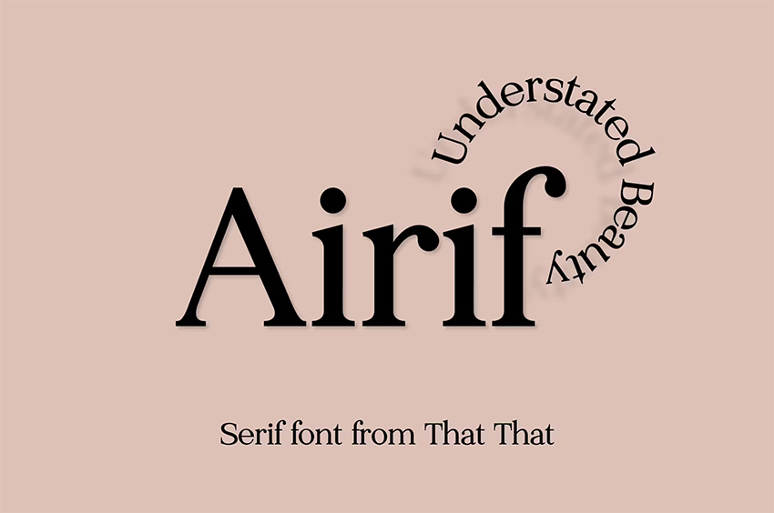 Airif Simple Serif (OTF, TTF, WOFF)