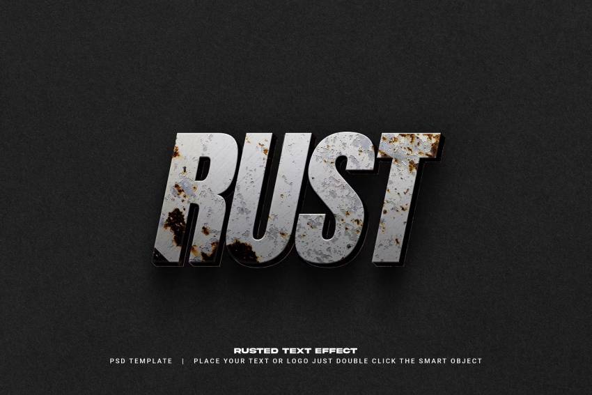 Rusted Metal Text Effect