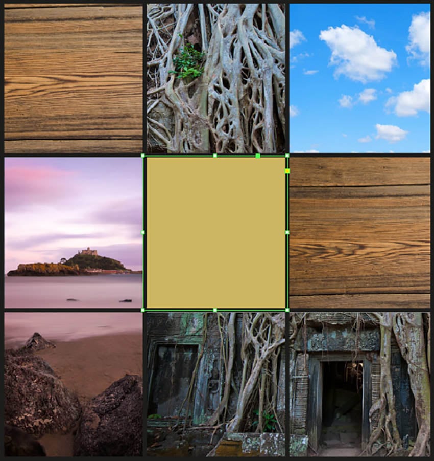 Color Mood Board InDesign Tutorial colored shape