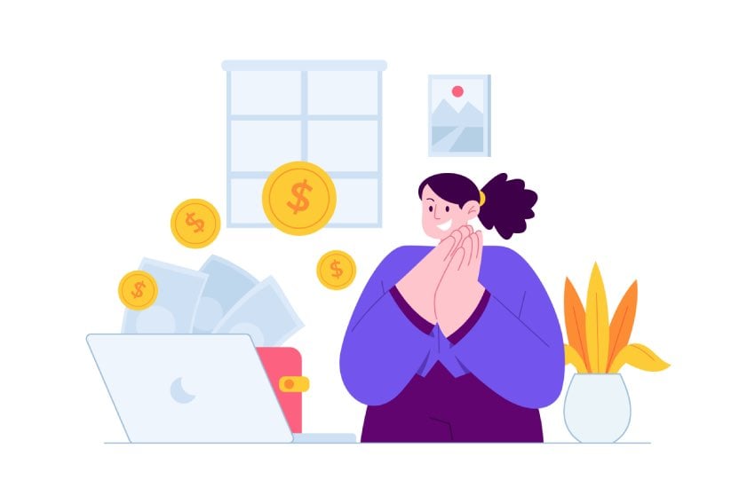 Salary Online Business Payment Flat Concept