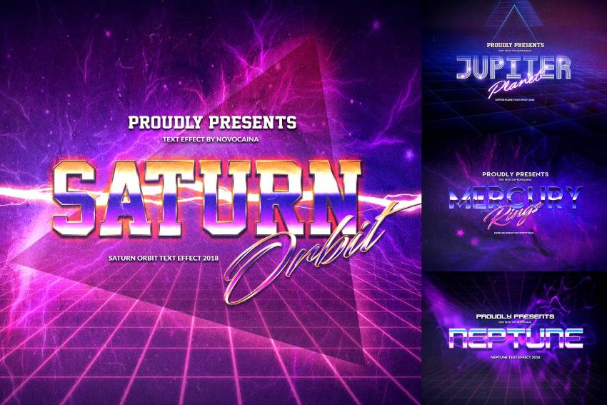 Retro Planet Text Effects