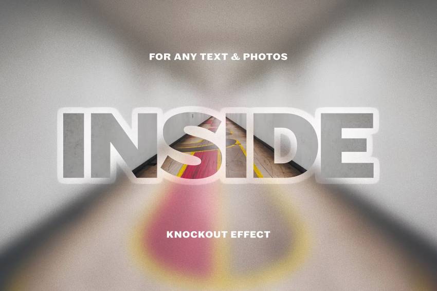 Knockout Blur InDesign Text Effect