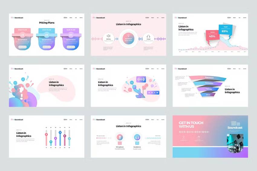 Soundcast Template PPT Music