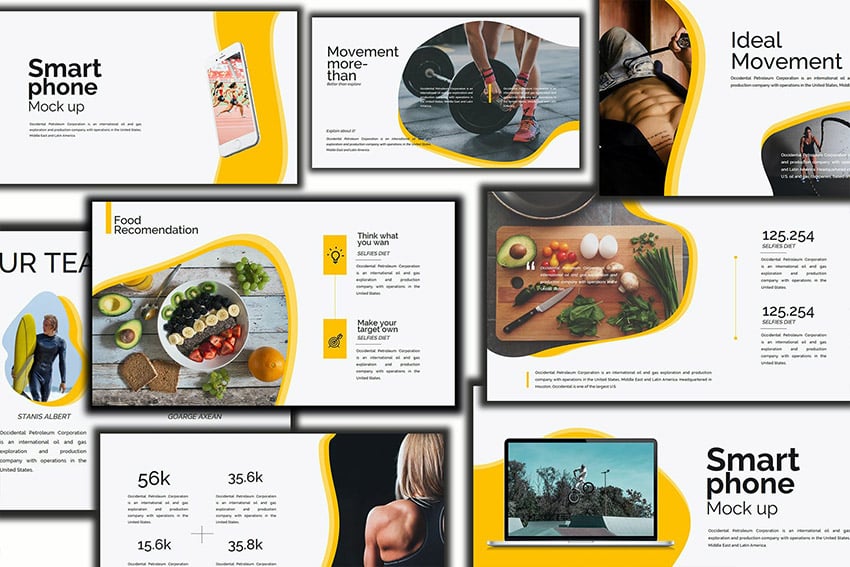  Gesture Sports PowerPoint Vorlage