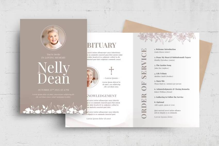 Funeral Service Brochure Template