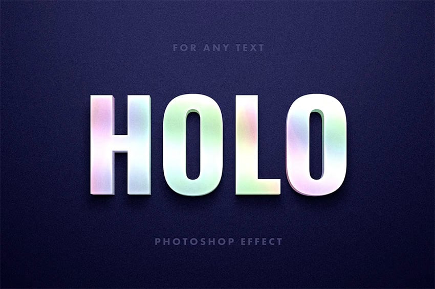 Shiny Holographic Text Effect