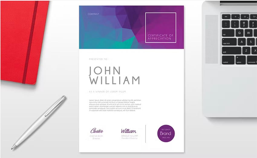 Modern Certificate 05