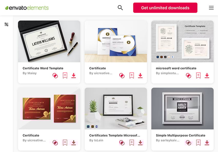 Word Certificate Template Designs