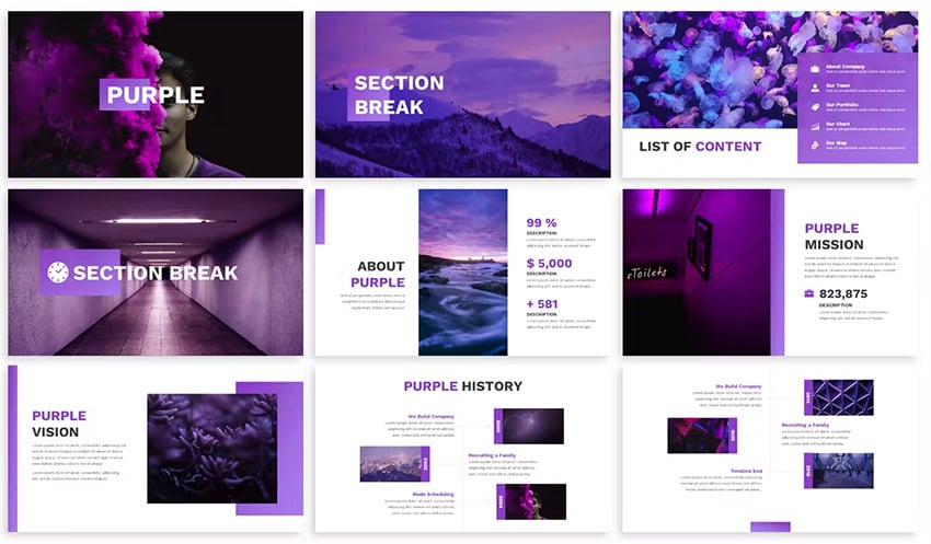 03 Purple Business Google Slide Template
