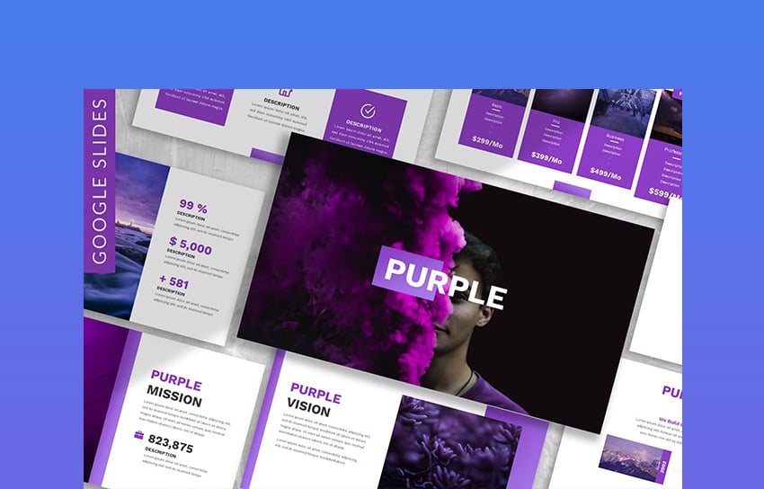 Cover Purple - Business Google Slide Template