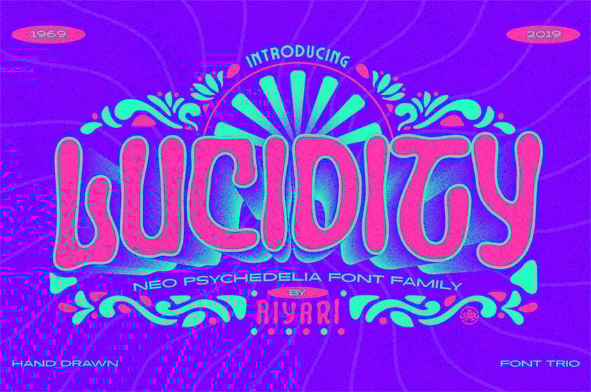 Efecto de fuente retro y psicodélica sin necesidad de tutorial de Photoshop