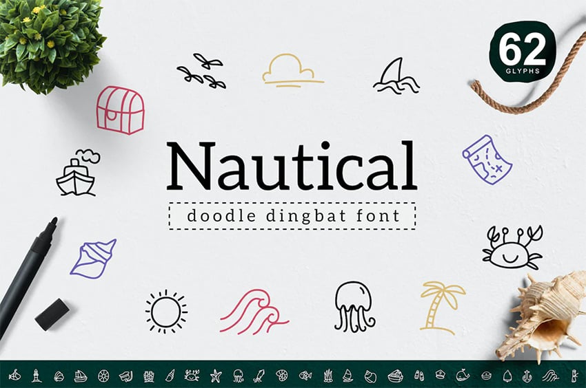 doodle nautical font