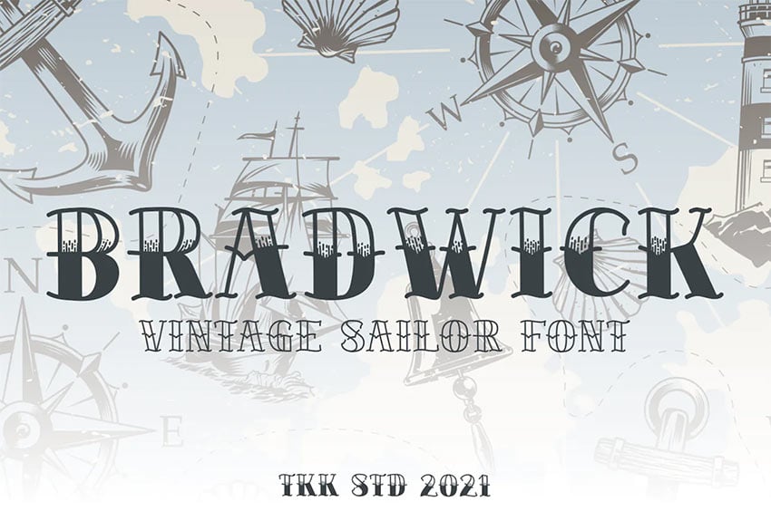 bradwick nautical font