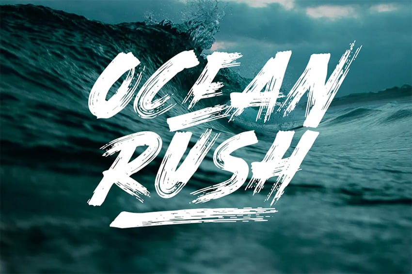 ocean rush nautical font
