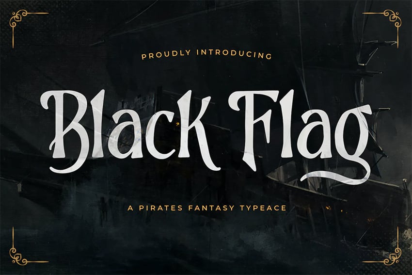 black flag nautical font