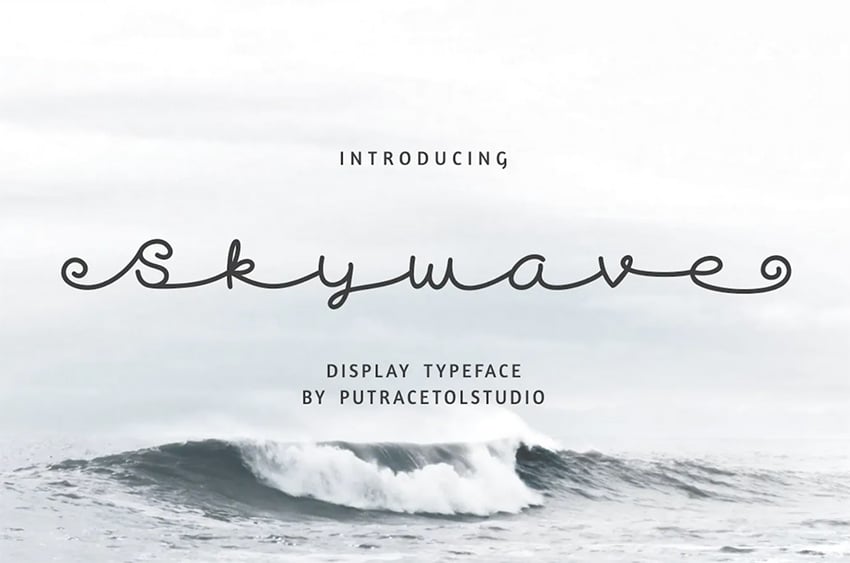 sky wave nautical fonts