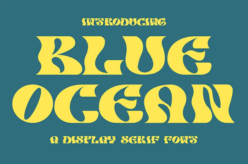 blue ocean nautical font