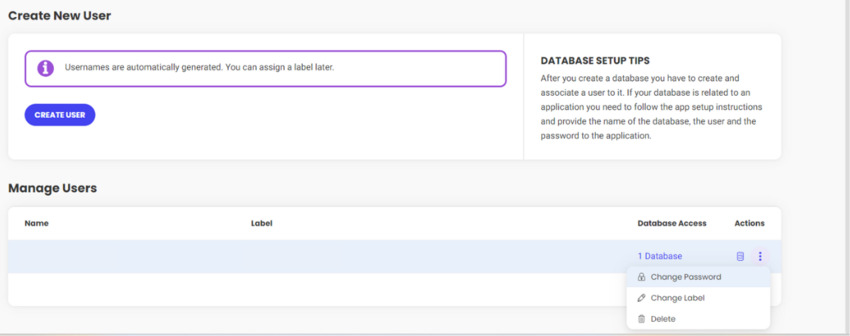 In your MySQL Manager, go to the Users tab. Select Change Password to set a new one.