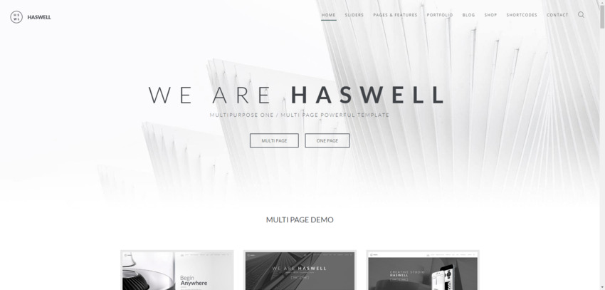 Haswell is a high-quality website template that can be used in WordPress