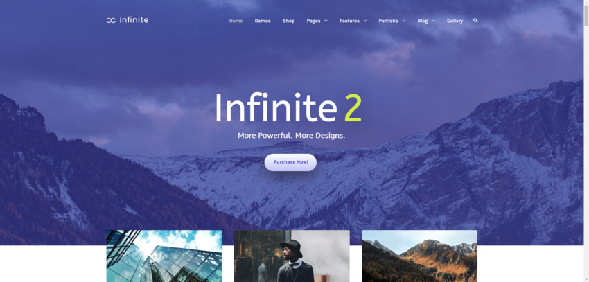 Infinite is a premium WordPress theme