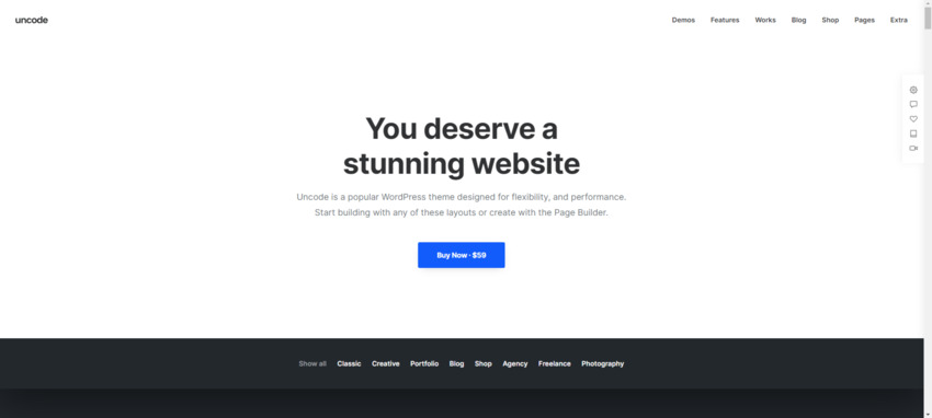 Uncode is a high-quality WordPress and WooCommerce theme