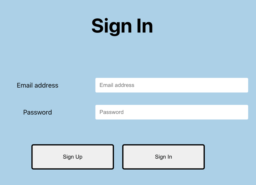 sign-in page