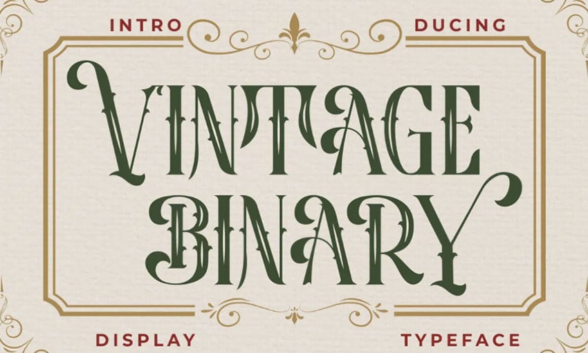 Vintage postcard font