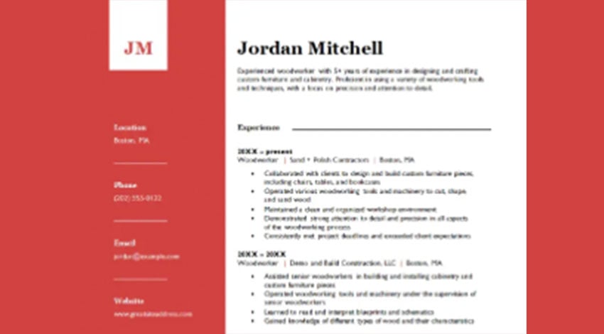 Useful CV Template for Google Docs Free