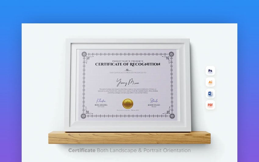 Professional Certificate Design or Diploma Templates